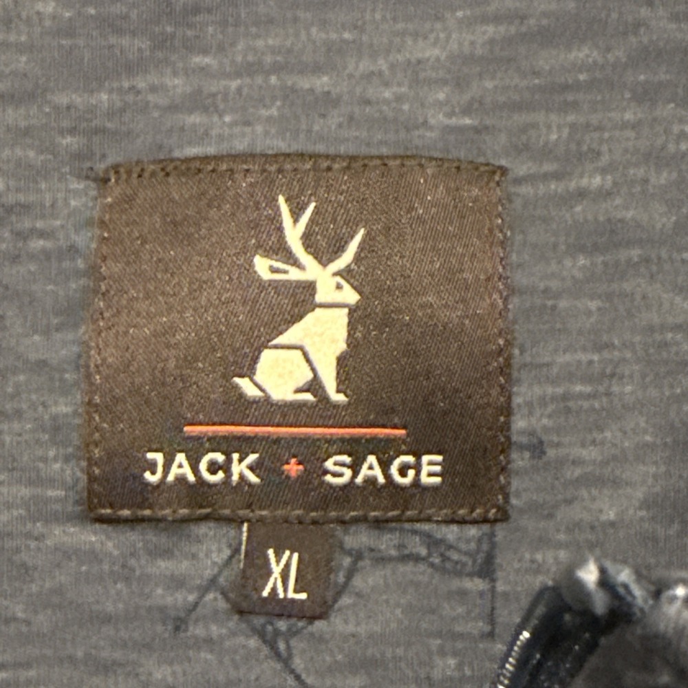 Jack + Sage Mens XL Qtr Zip Long Sleeve Pullover Skier All Over Print Gray - Picture 3 of 10